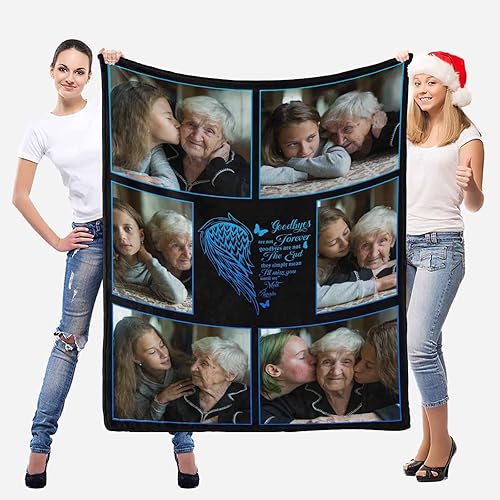 Miniatura 4 de InterestPrint Cobijas conmemorativas para la pérdida de un ser querido, mantas de mariposa para funerario, manta de regalo de recuerdo de 50 x 60