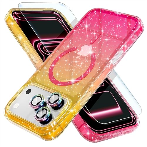 Choiche Magnetic for iPhone 17 Pro Case Compatible with MagSafe, Women Cute Glit