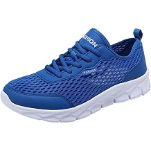 Mens Trainers Soft Mesh Gym Workout Sneakers Lacer Low-Top Deep Lugs Badminton Gym Tennis Sneakers Cushioned Thick Zero Drop Sole Metatarsal Pads Running Shoes Athletic Hiking & Outdoors