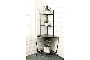 Luxurious Slate-Topped Baker's Rack For Outdoor Spaces