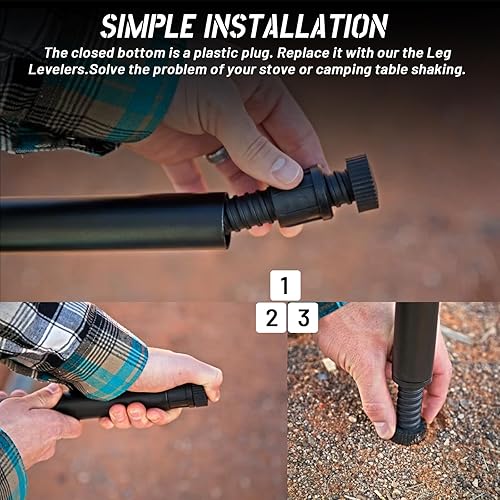 Miniatura 6 de Camp Chef Niveladores de piernas para la mayoría de estufas C-amp C-HEF, niveladores de patas de estufa de campamento aptos para estufa de