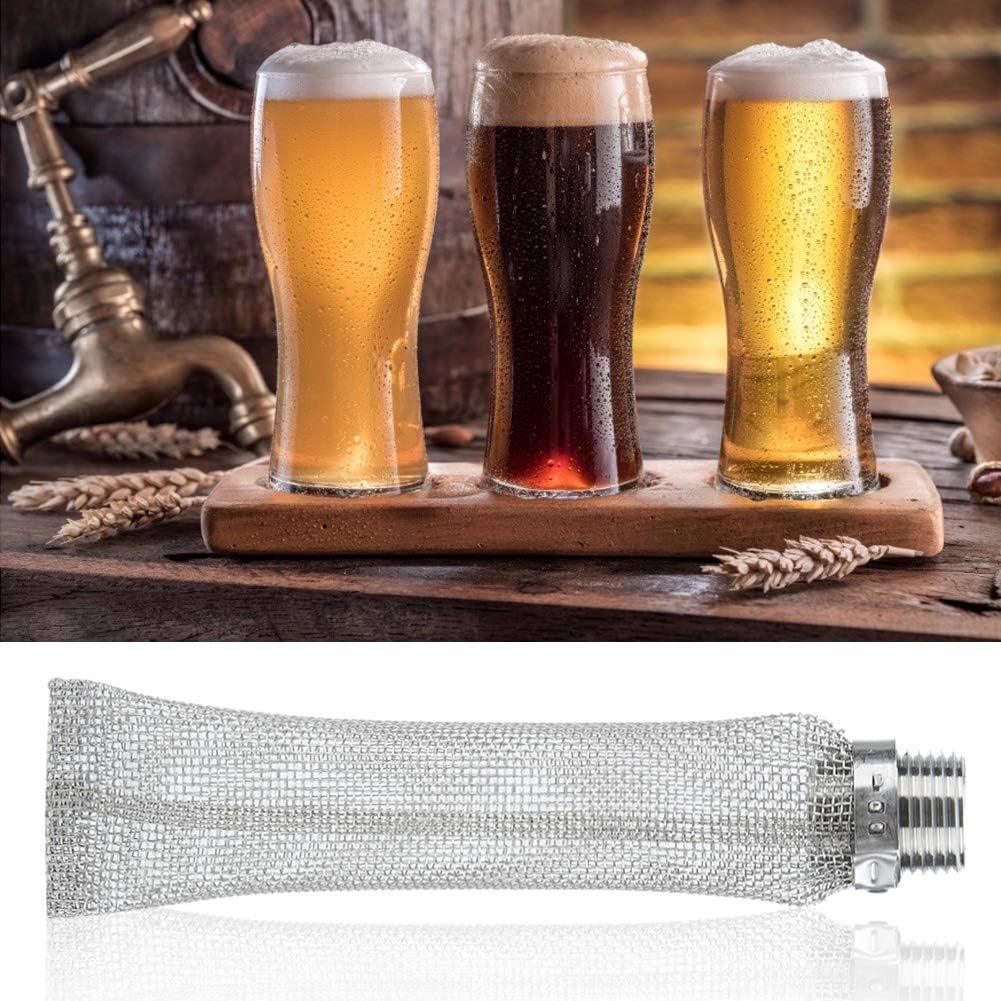 Stainless Steel Beer Filter, 1/2 Inch Npt Beer Screen Mesh Filter For Home Brew Beer Kettle Mash Tun (6 inch)