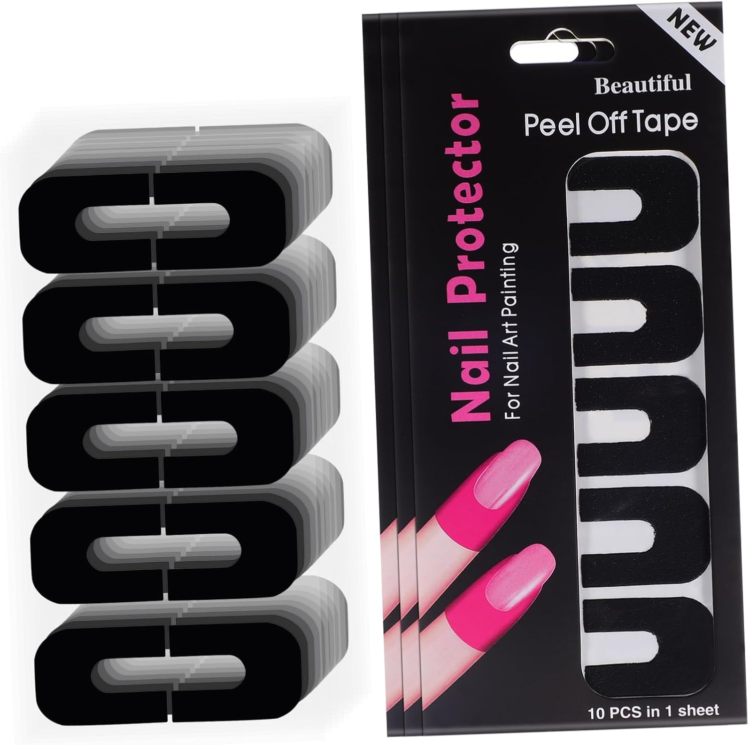 100 Sheets Nail Polish Protector Stickers Shaped Nail Protectors for Gel Polish Finger Guards to Prevent Spills to Use and Home Care