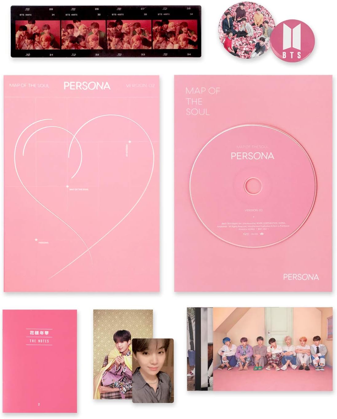 BTS Album - MAP OF SOUL : PERSONA [ 2 Ver. ] CD + Photobook + Mini Book + Photocard + Postcard + Photo Film + FREE GIFT