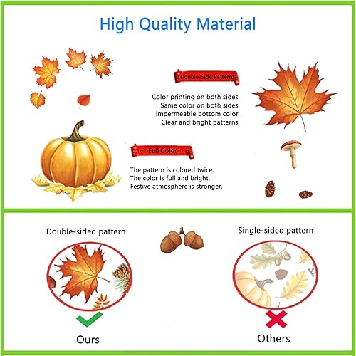 Miniatura 5 de Adhesivos de otoño para ventanas de cristal, 71 piezas de calcomanías de otoño para ventana, hoja de arce, calabaza, decoración de Acción de