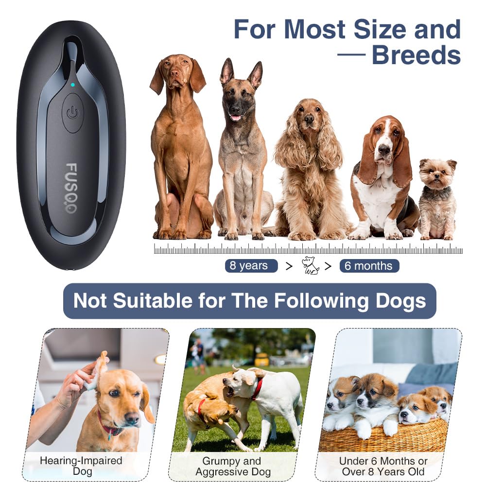 Anti Aboiement Chien Portatif, Puissant Boitier Ultrason Chien avec LED, Boitier Anti AboiementChien Ultrason pour Intérieur & Extérieur, AntiAboiement pour Petits, Moyens et GrandsChiens