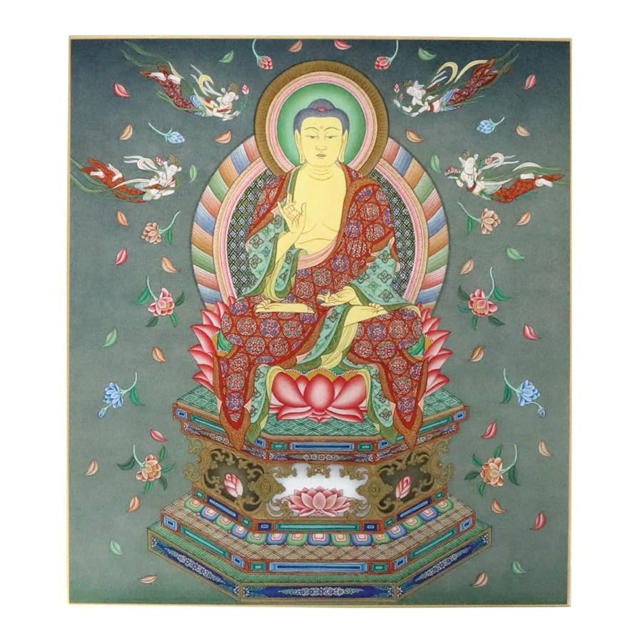 Amazon.co.jp: 仏画色紙 釈迦如来 法徳堂 縦27.2cm×横24.2cm