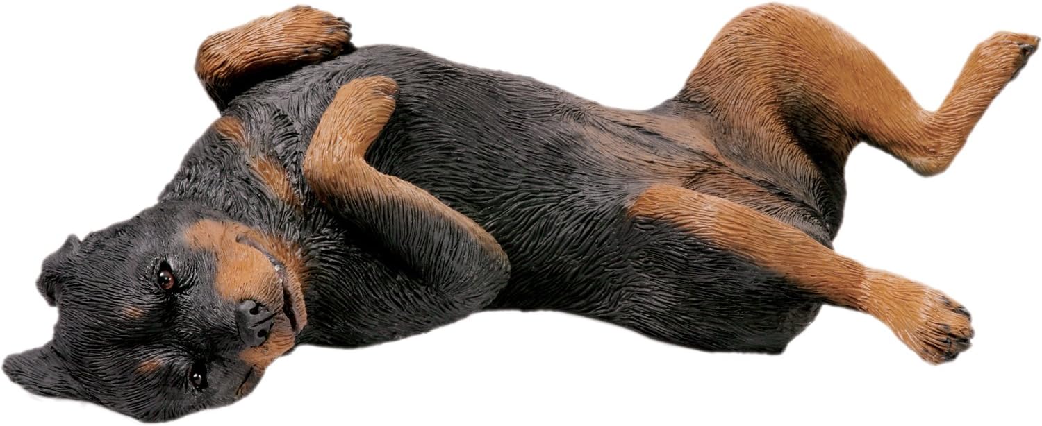 Sandicast Original Size Rottweiler Sculpture - Lying Back