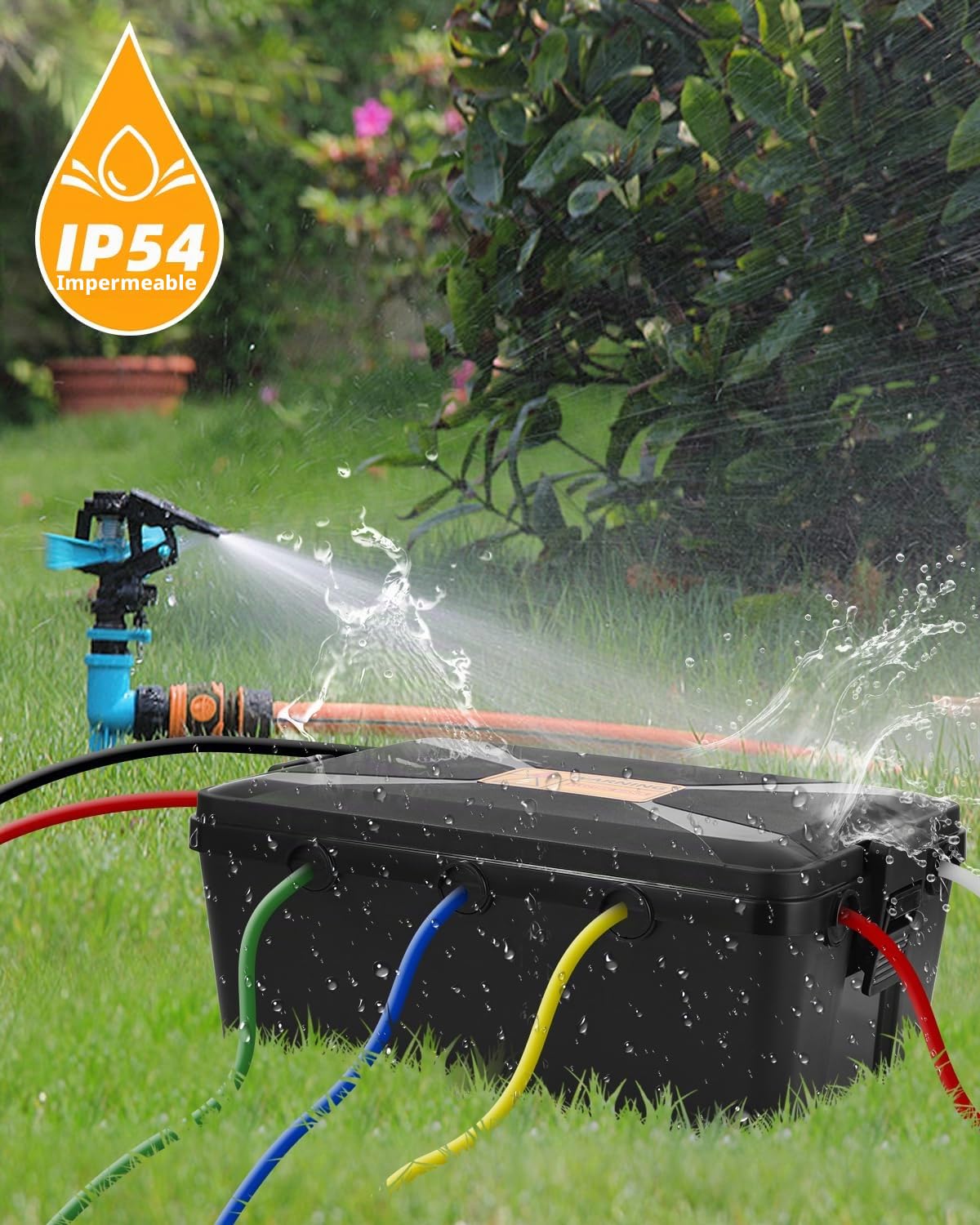 Caja de cable extra grande Protección IP54, 32 x 22 x 13 cm, caja de conexión eléctrica resistente a la intemperie, caja de distribución en el exterior de la prueba de protección