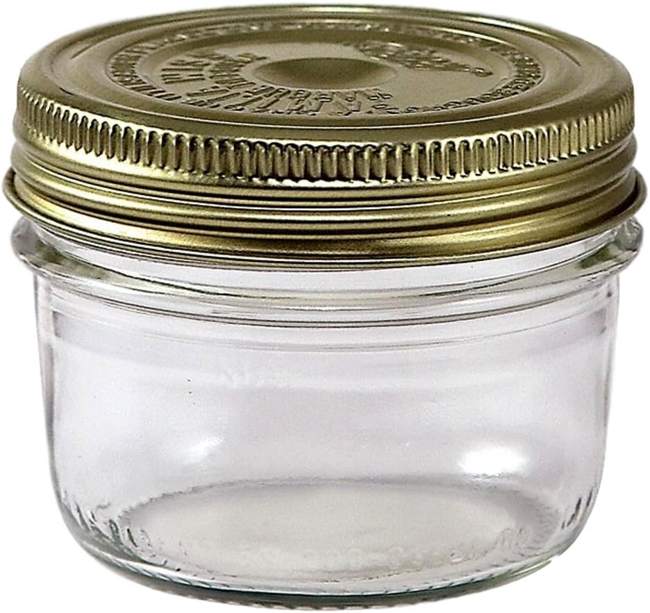 LE PARFAIT Metal Screw Top Storage Jar 7oz 6 Pack, 1 EA