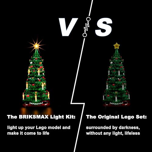 Miniatura 6 de BRIKSMAX Kit de iluminación LED para árbol de Navidad LEGO-40573, compatible con el modelo de bloques de construcción de Lego, no incluye el juego