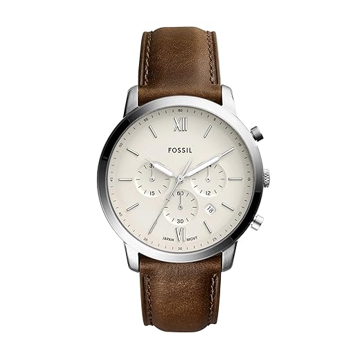 Fossil Men's Neutra Quartz Stainless Steel and Leather Chronograph Watch