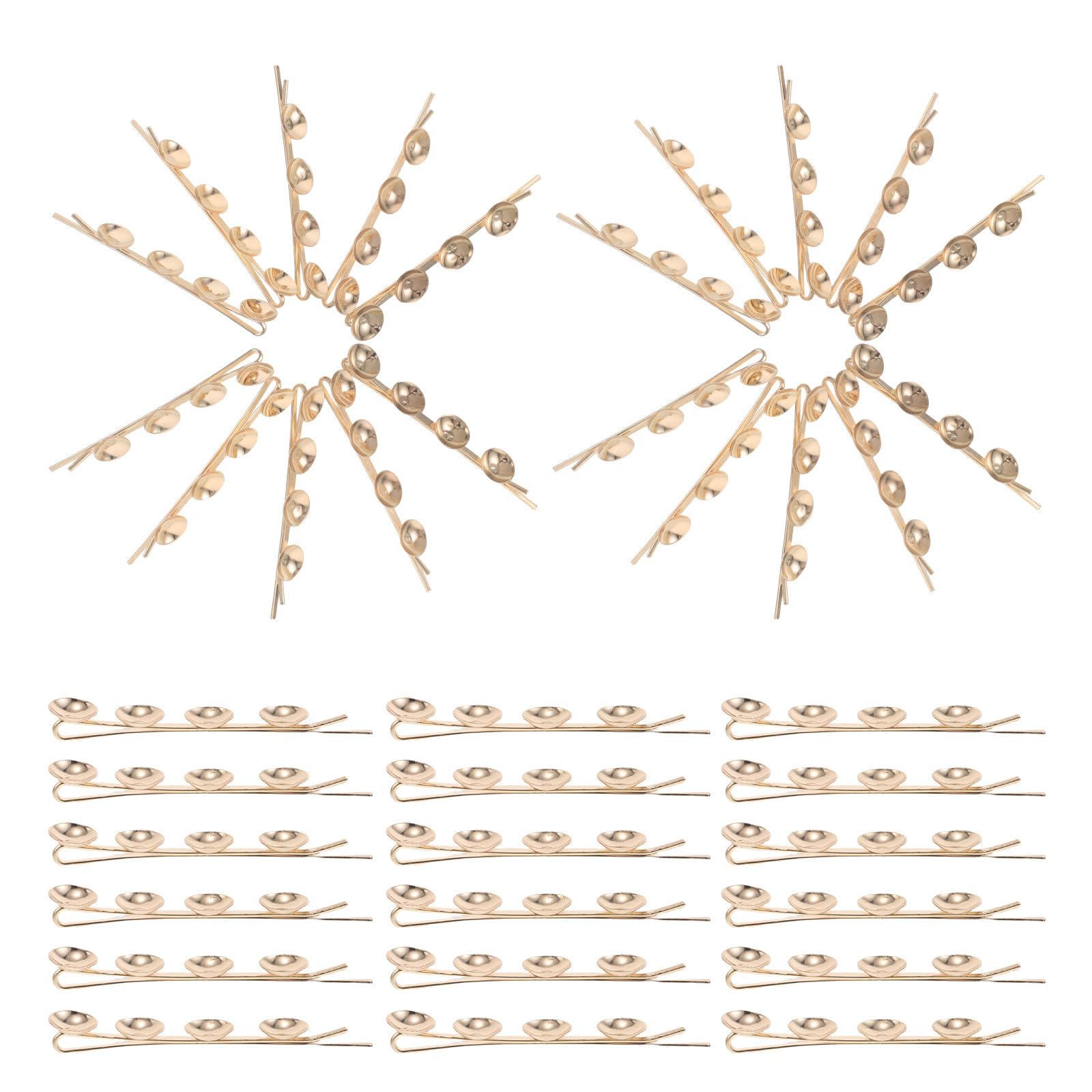 Barrette à cheveux avec plateau à collerette pour collage DIY - 8