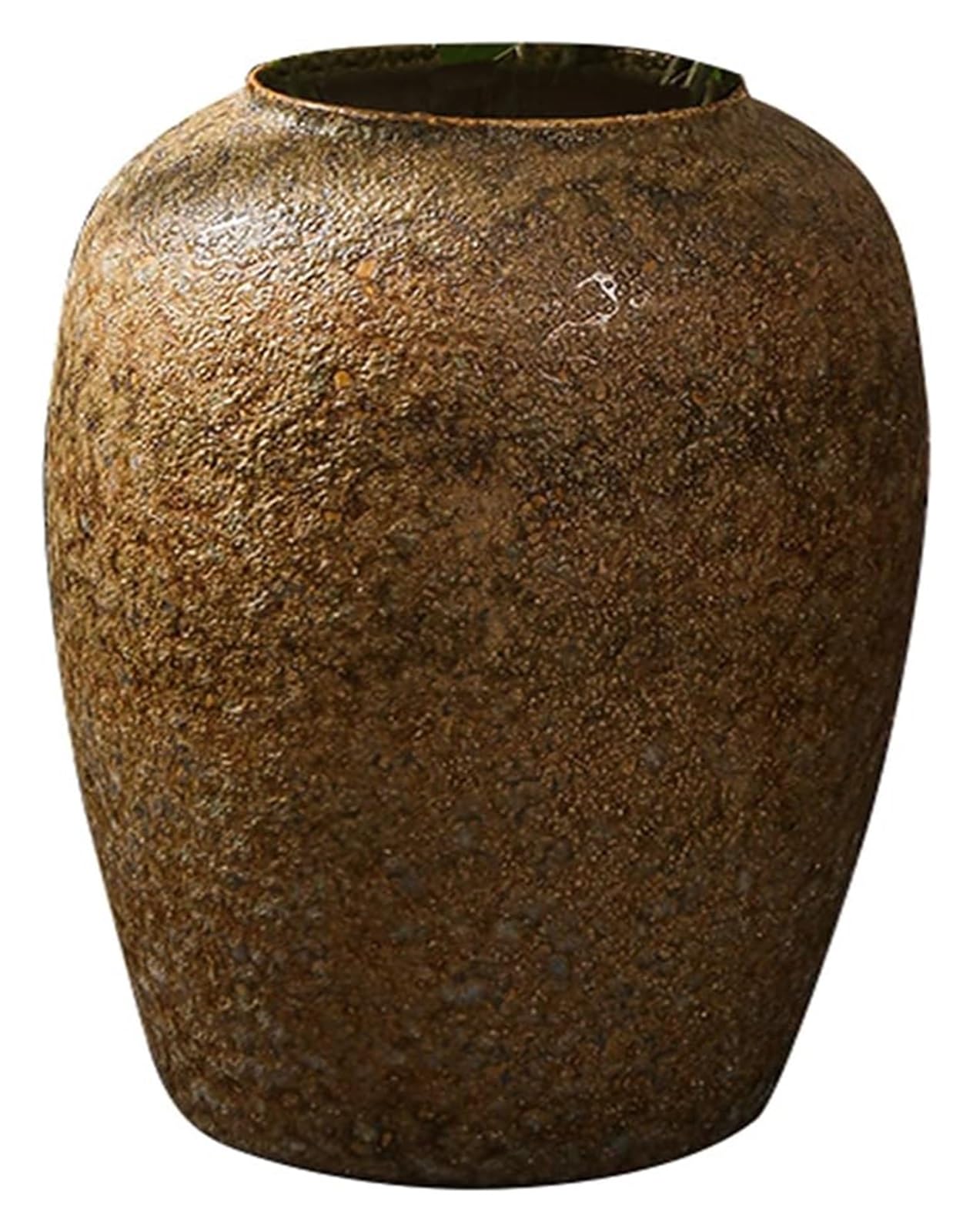 SnamicE Vase Tabletop Distressed Retro Floor Vase Farmhouse Rustic Cylinder Vase, Frosted Matte Design, for Living Room Decor,One Color-28 * 40cm