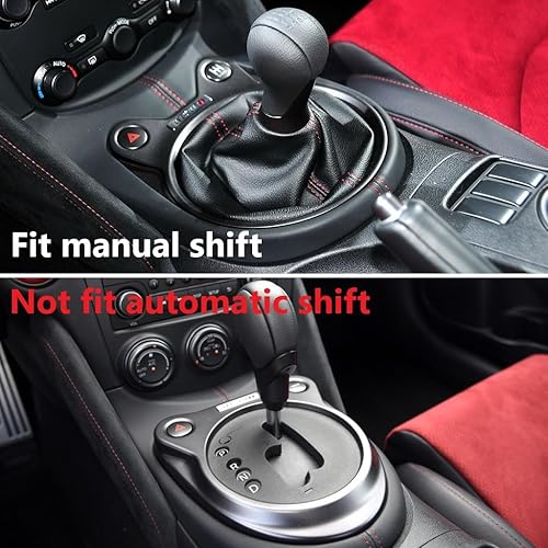 Miniatura 2 de Accesorios manuales del ajuste de la cubierta del panel del cambio de engranajes del estilo de la fibra de carbono para Nissan 37