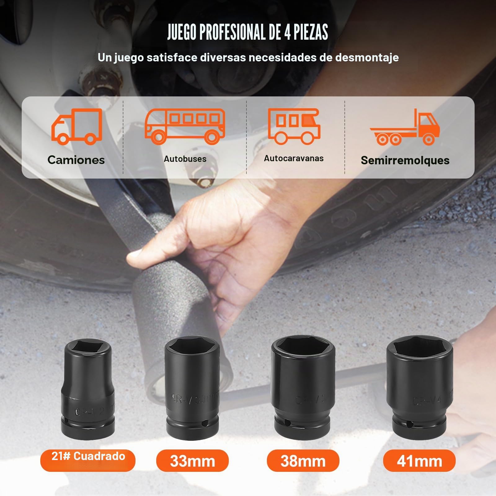 VEVOR Llave Multiplicadora de Par 25,4 mm Relación 1:58 Multiplicador de Fuerza con 4 Vasos Caja Multiplicadora de Par de Acero de Aleación para Quitar Tuercas de Rueda Coche Taller Garaje