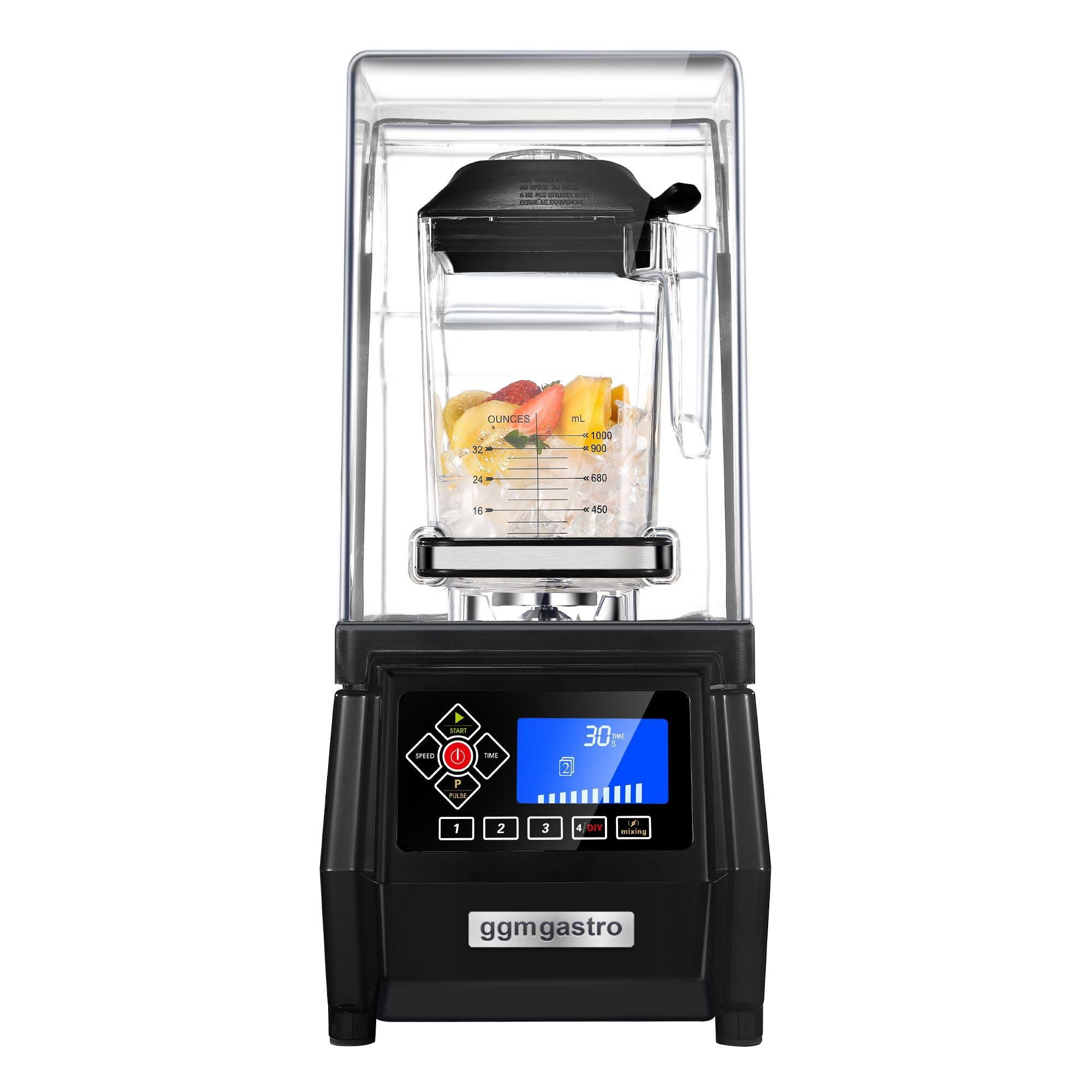 GGM Gastro | BMK2-1500N | Miscelatore con coperchio fonoassorbente - 2 litri - 1kW - silenzioso