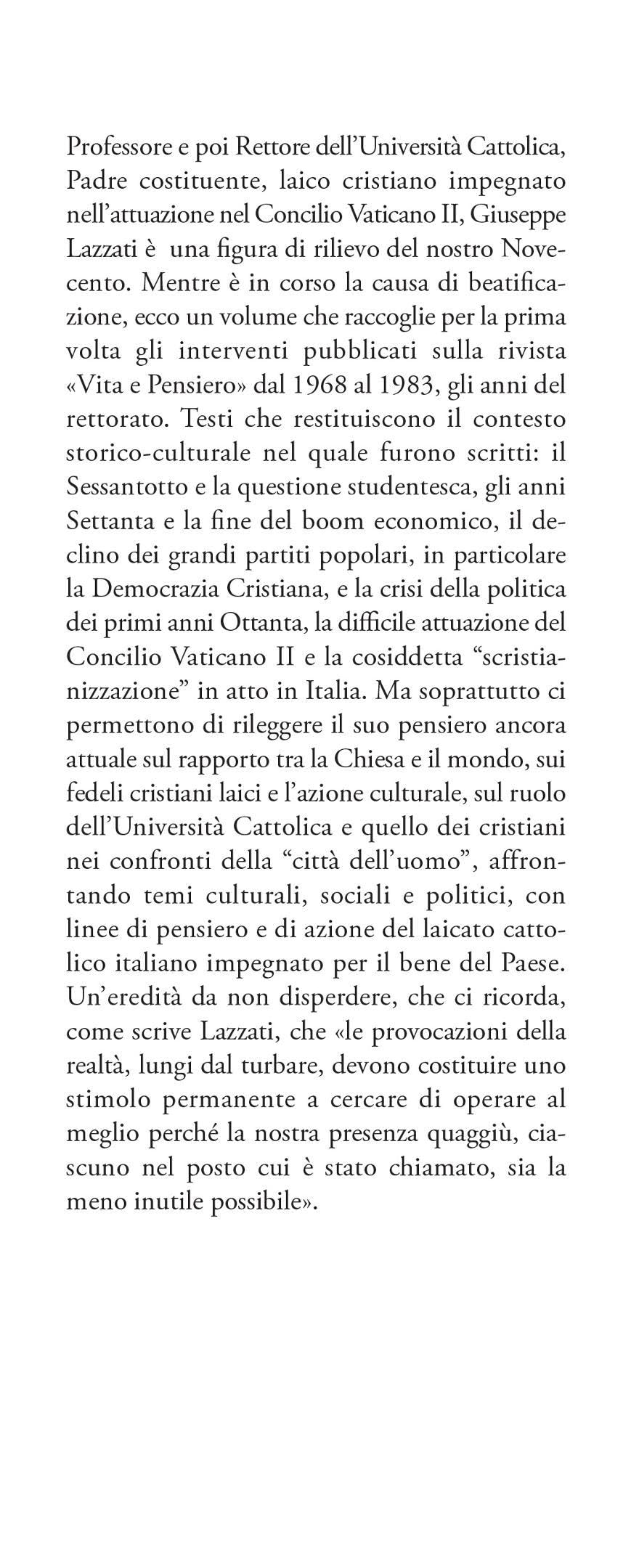 Per una civiltà dell'uomo