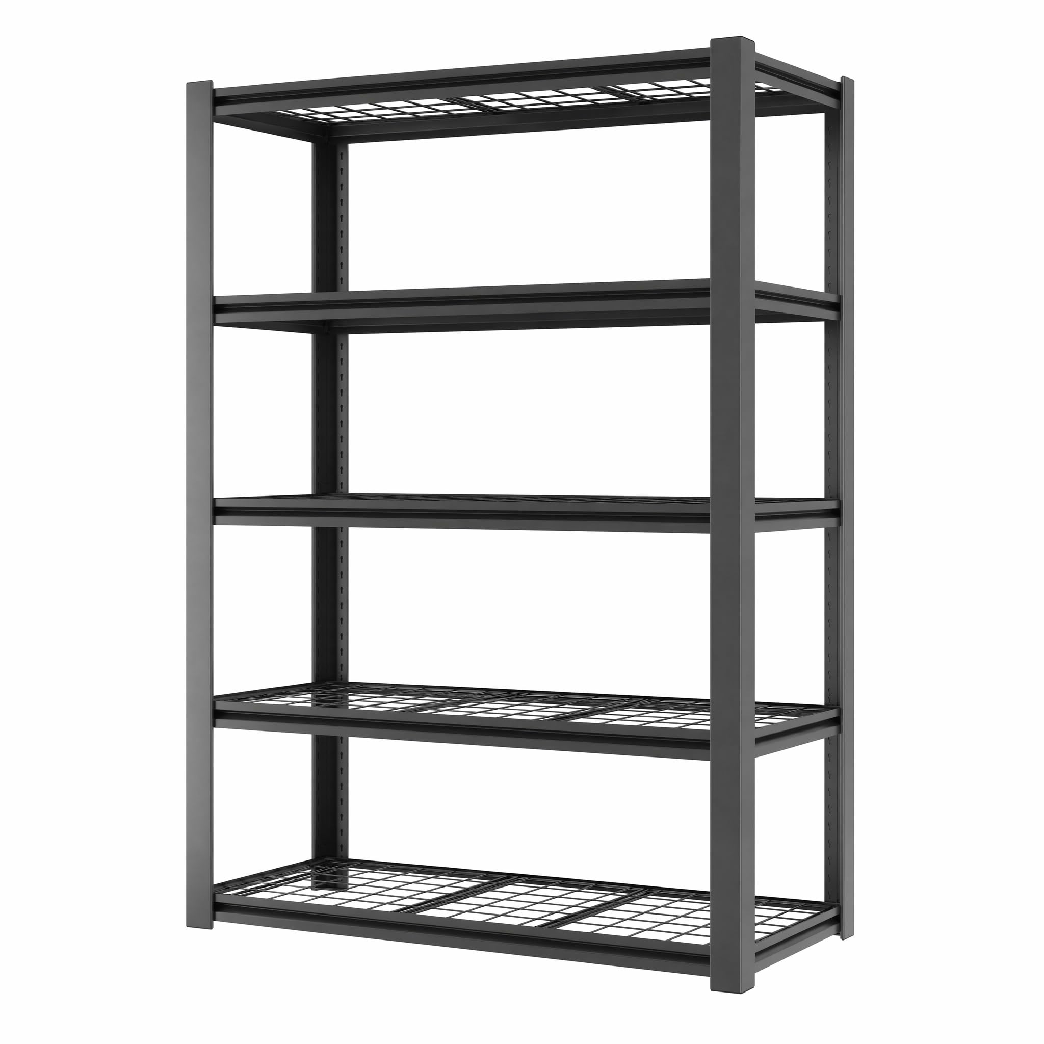 Himimi Estantería Metálica de Carga Pesada 182x90x40 cm, 1000kg (200kg/Nivel), 5 Baldas de Acero Ajustables, Estantería de Almacenaje sin Tornillos para Garaje, Sótano, Taller, Almacén, Cocina, Negro
