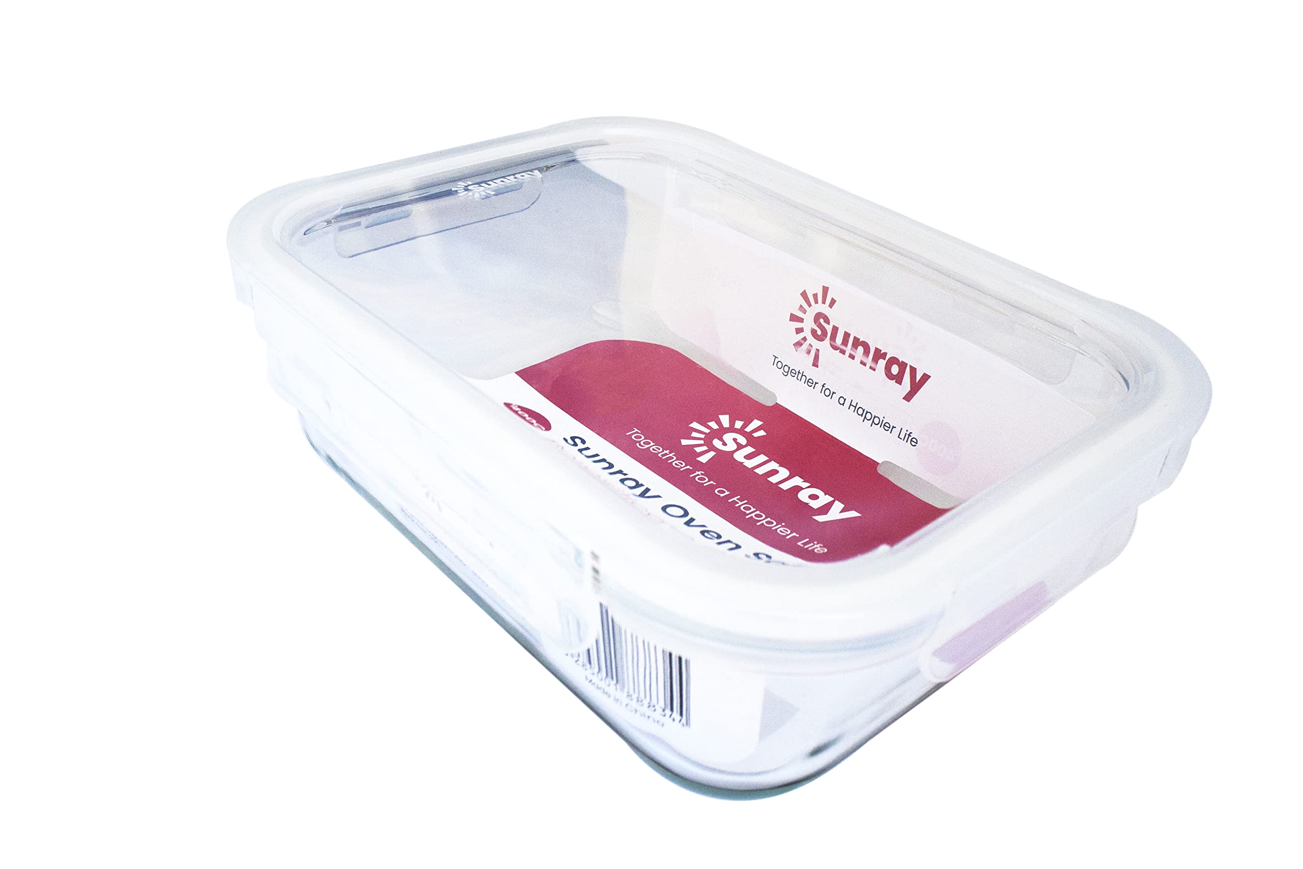 SunrayBorosilicate Glass Rectangular Food Container - 1520ml