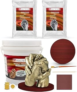 Mold Your Memories hand casting kit for couple. Couple casting kit for wedding gift, Unique gift idea for husband and wife, Thanks Giving, Christmas gift. Hand moulding kit