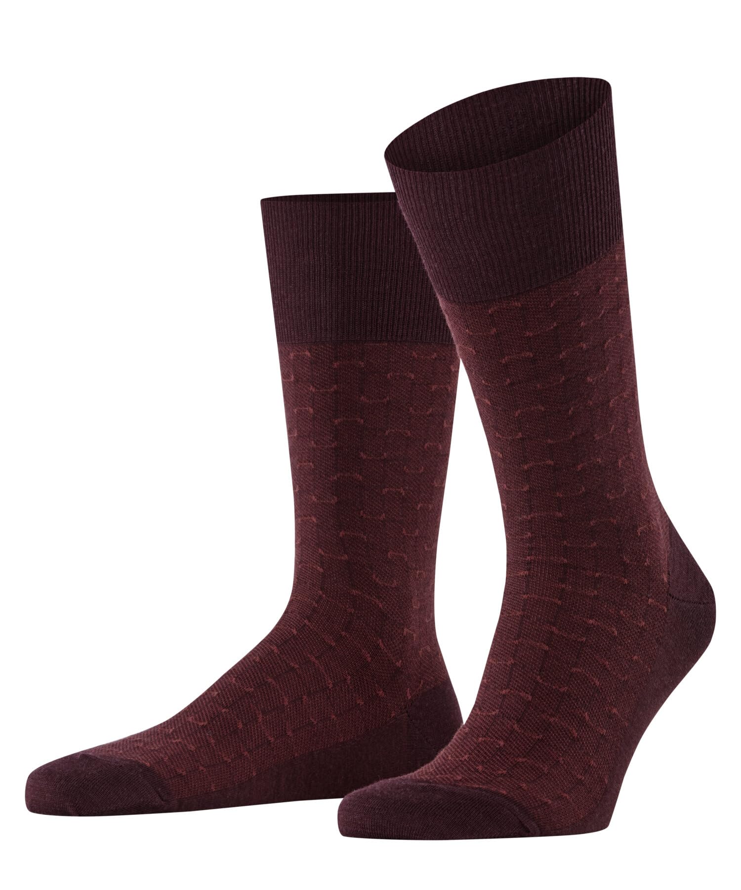 FALKE Men's Airport M So Wool Cotton Plain 1 Pair Socks, Red Barolo 8596 Special Edition, 5.5-6.5