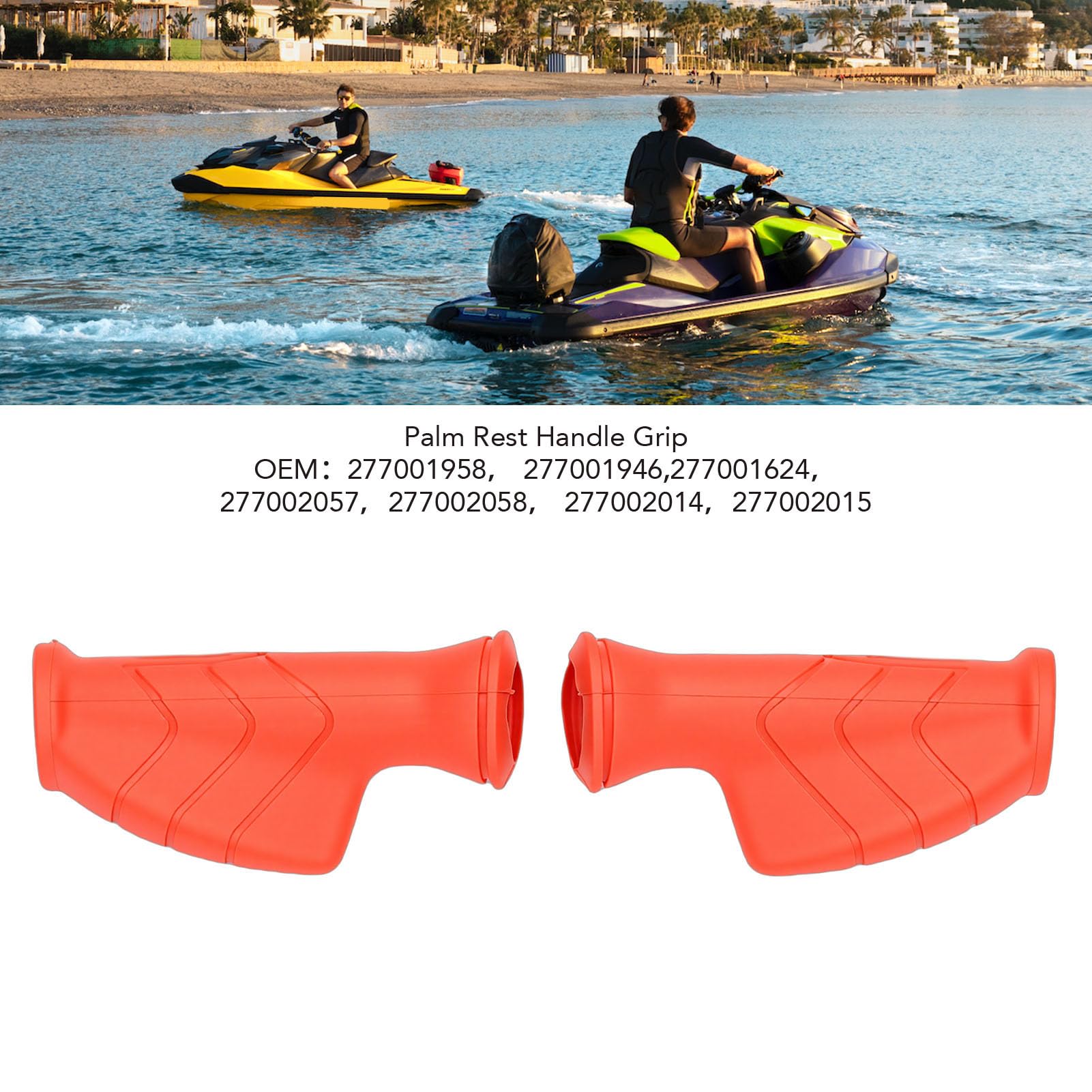 Impugnatura con Poggiapolsi, Set di Impugnature di Ricambio per 900 RXP RXT GTX GTS GTR 90 130 155 170 215 230 260 300, Superficie Strutturata in Gomma, Assorbimento delle