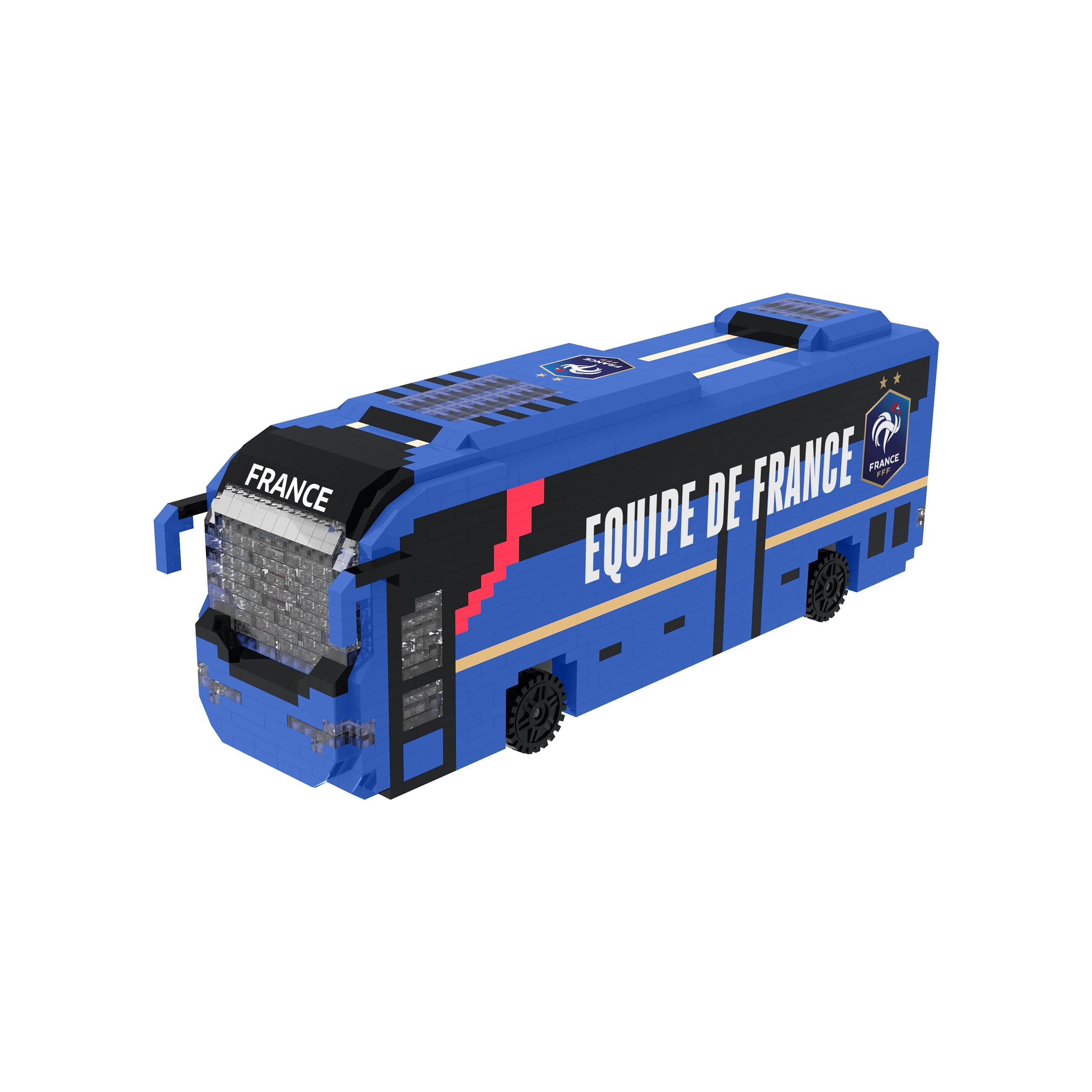 FOCO Oficjalny produkt na licencji France BRXLZ 3D Bricks zespołu piłkarskiego autobus zabawka konstrukcyjna model