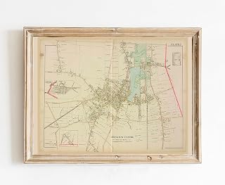 Historic Map Poster of Abington Centre MA 1903 Island Grove Park Mount Vernon Cemetery Plymouth County | 11x17 12x18 16x24 24x36 Unframed Print Wall Art | Vintage Antique Gift | Home Office Decor