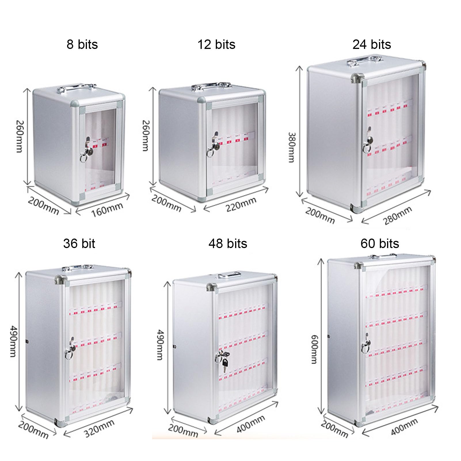Wandhalterung Ladestation für Handys & abschließbare Aluminium-Aufbewahrungsbox – sicher für Bürogeräte, ideal für Arbeitsbereiche und gemeinsame Umgebungen