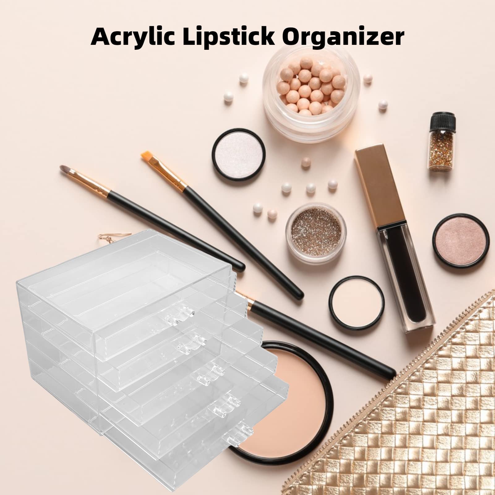 Acryl Make-up-Organizer Mit 5 Schubladen – Transparent, Staubdicht & Praktisch