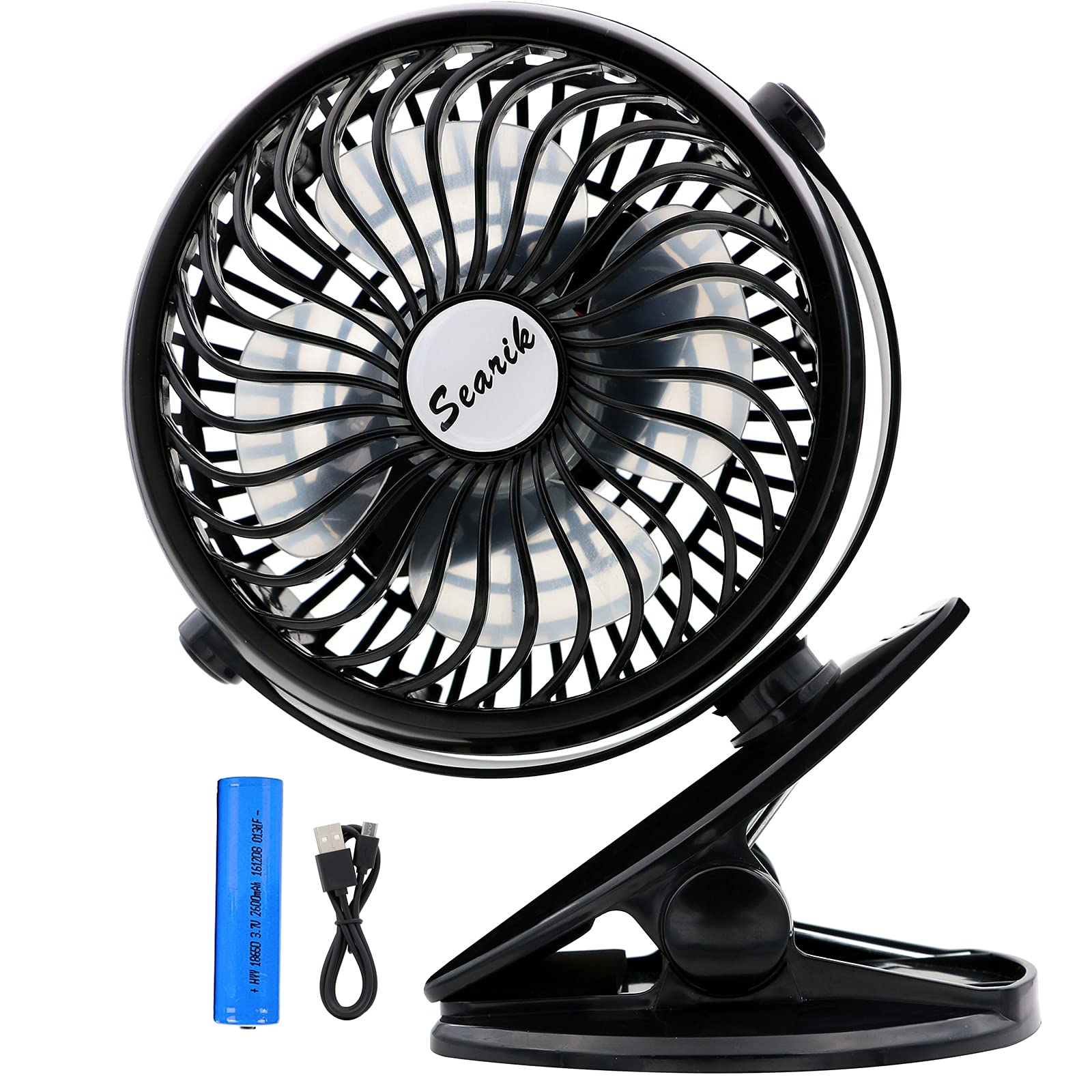 Buy Searik Clip on Battery Operated Fan, Portable Fan Mini Personal Fan