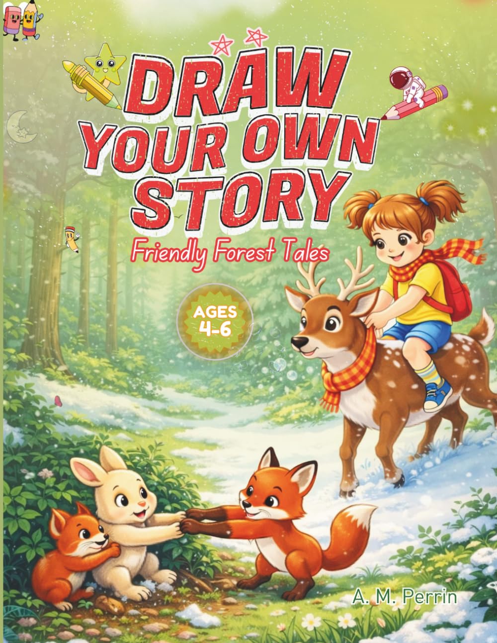 Draw Your Own Story: Friendly Forest Tales: An Interactive Read-and-Draw Storybook for Creative Kids Ages 4–6