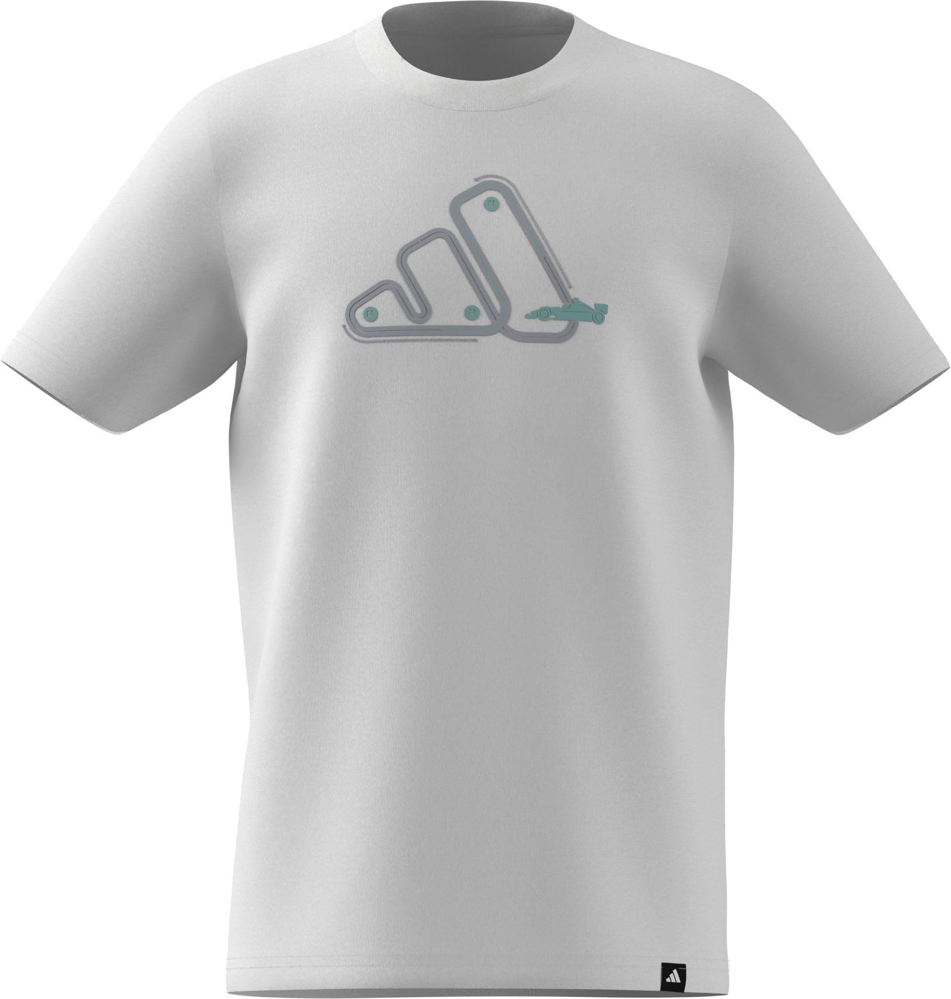 adidas Boy's CAMO Linear Junior Boys Graphic TEE, White, 12-13 Years