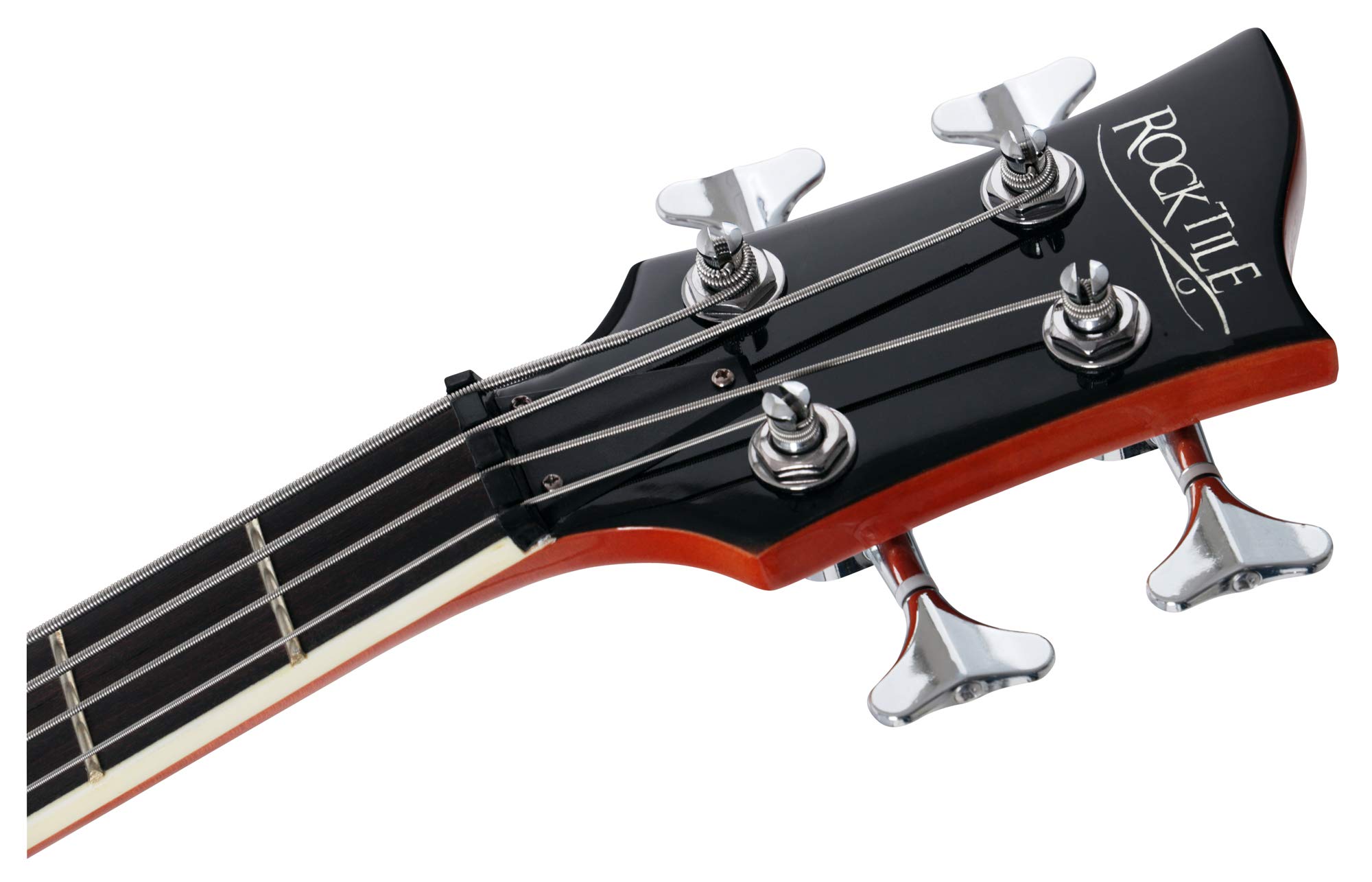 Rocktile VB-1 Sir Paul Vintage Beatbass Set E-Bass Hollow Body Violinbass 2 Humbucker Pickups Sunburst
