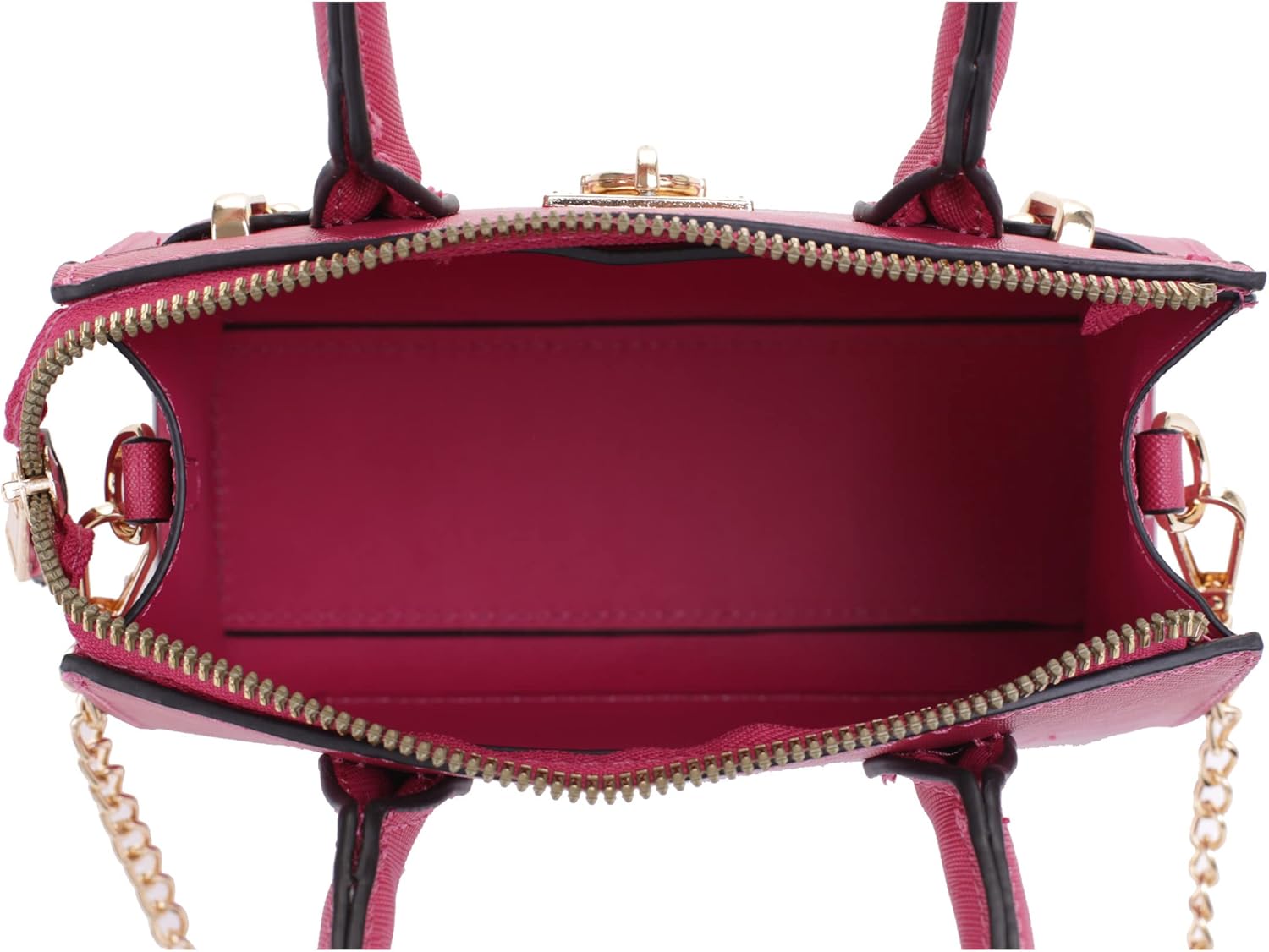 EVVE Women's Evening Bag Party Clutches Mini Satchel Purses Cocktail Prom Handbags with Chain and Lock - Image 6