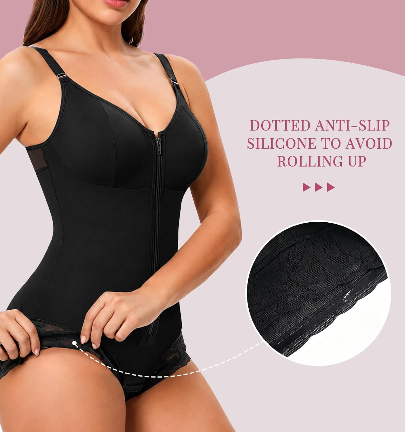 Fajas Colombianas Moldeadoras Shapewear Tummy Control Body Shaper Snatched Zipper Butt Lifting Bodysuits for Women