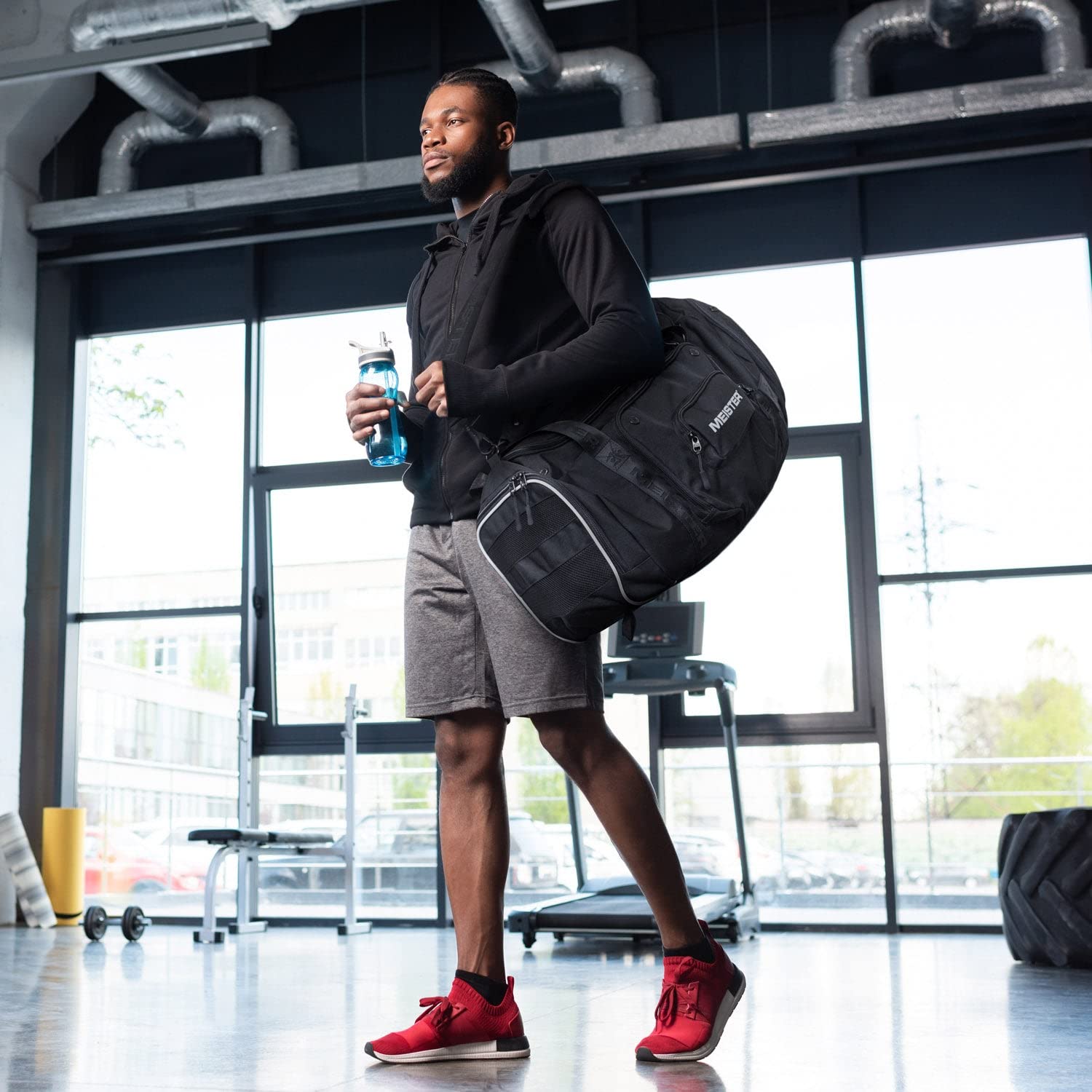 Meister Brawler Sac de Sport pour Combattants avec Fermeture éclair Sac de Lavage et casier à Chaussures