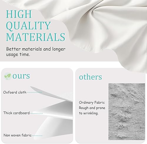 Miniatura 6 de XSNY12WS-2 - Contenedor de almacenamiento de tela con tapa, cajas de armario con tapa, cesta organizadora plegable apilable con 2 asas, para el