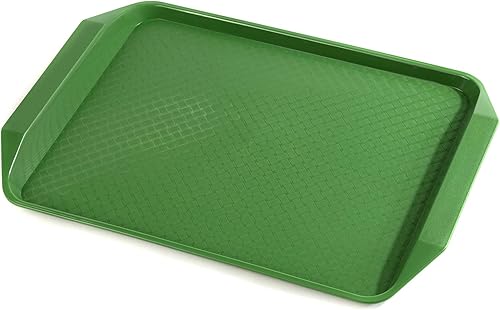 Vista 31 de Bandeja de plástico para comida rápida, 16.7 x 11.8 pulgadas, juego de 12 (negro)