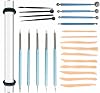 Polymer Clay Tools, 26 Pcs Pottery Sculpting Tools, Ball Stylus Dotting Tools Rolling Pin Modeling Air Dry Clay Tools Set, Ceramic Tools, Carving Tool Kit Engraving, Embossing, Shaping (26)