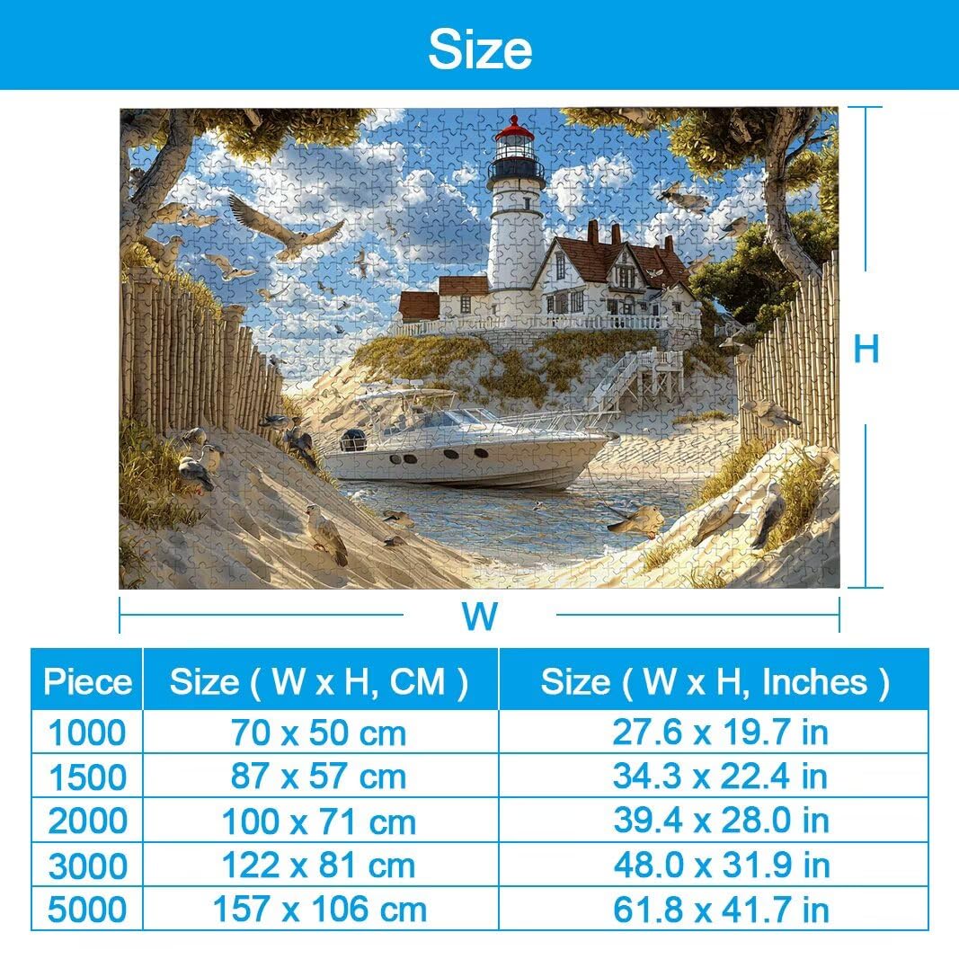 Puzzle 5000 Piezas, Puzzle Playa de Madera para Adultos, Regalos -2546