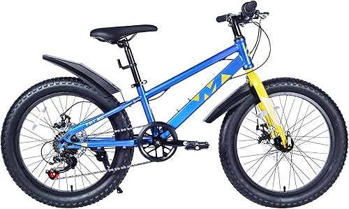Miniatura 7 de Bicicleta de montaña de 20 pulgadas para niños y niñas a partir de 5 años, bicicleta Shimano de 7 velocidades con frenos de disco duales todo