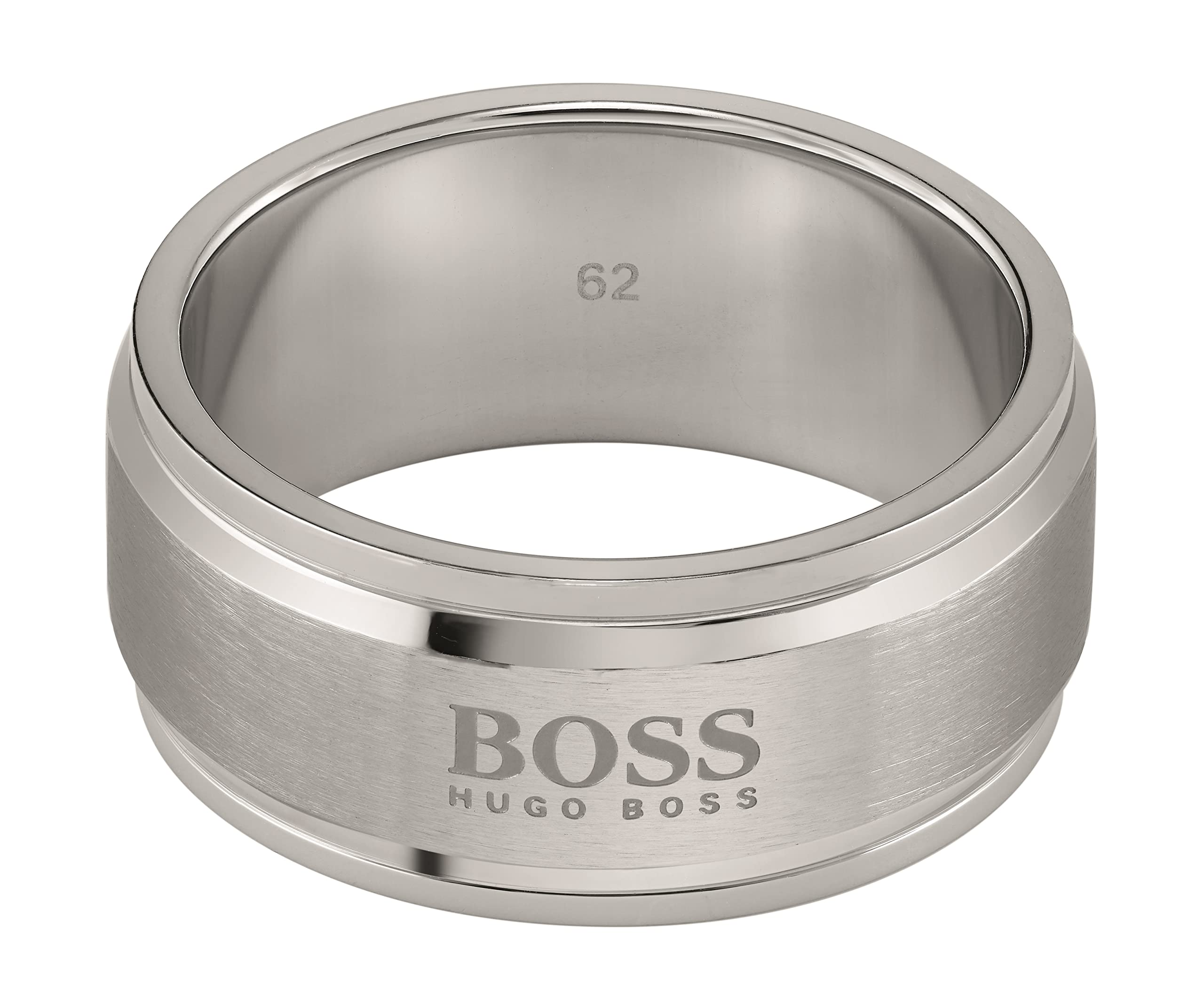 BOSS Jewelry Men's ID Collection Ring, V 1/2, Metal, No Gemstone