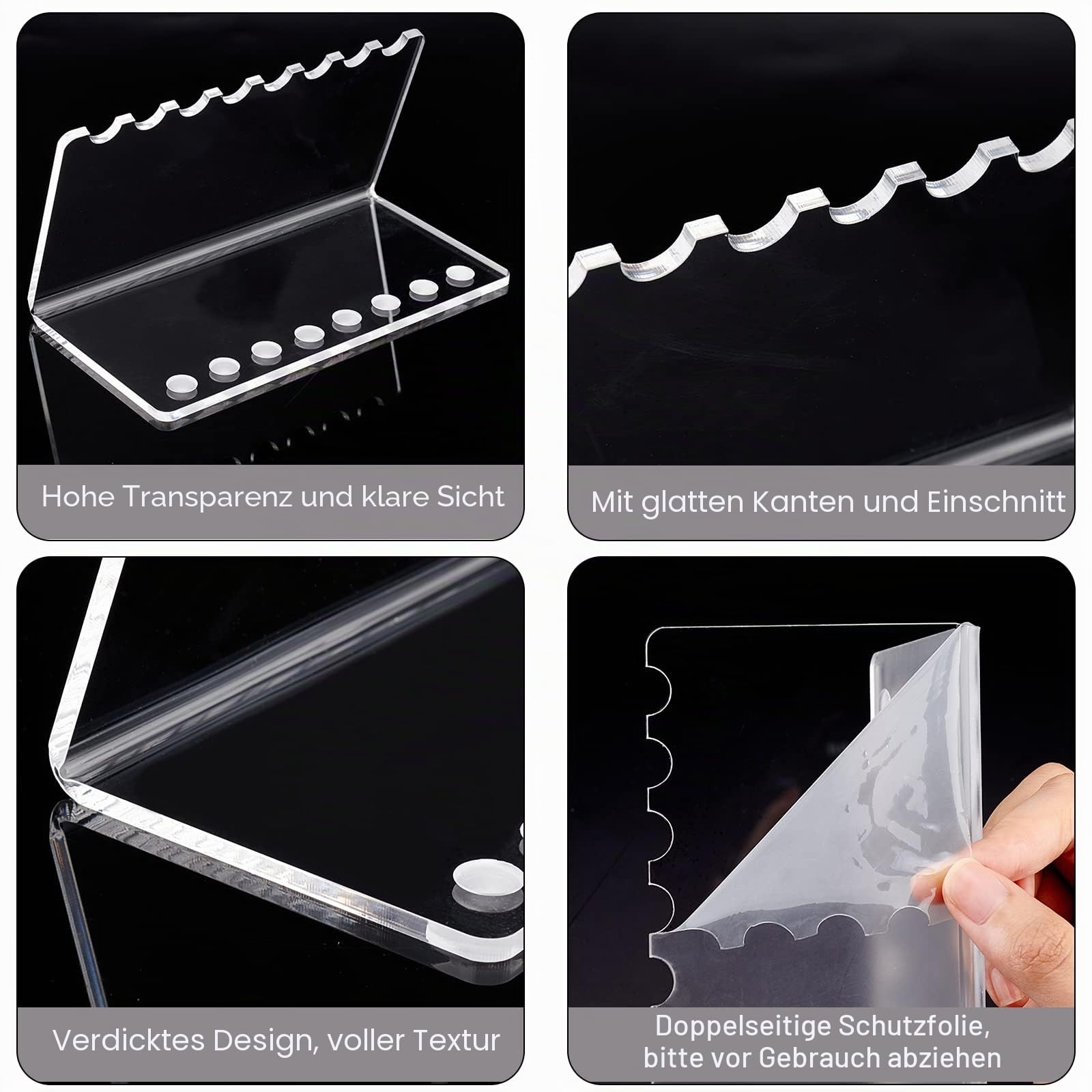 PandaHall Stift Steht Displays, 8 Schlitze Bleistifthalter Augenbraue Stift Stand Pinsel Rack Veranstalter Kugelschreiber Display Rack für Haus Schule Büro Gebrauch Augenbraue Display