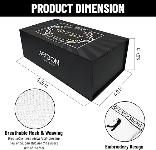 Miniatura 6 de Caja de regalo de calcetines de golf pelota de golf de la suerte con calcetines para regalo recuerdo ideal para hombres papá novio hermano primo