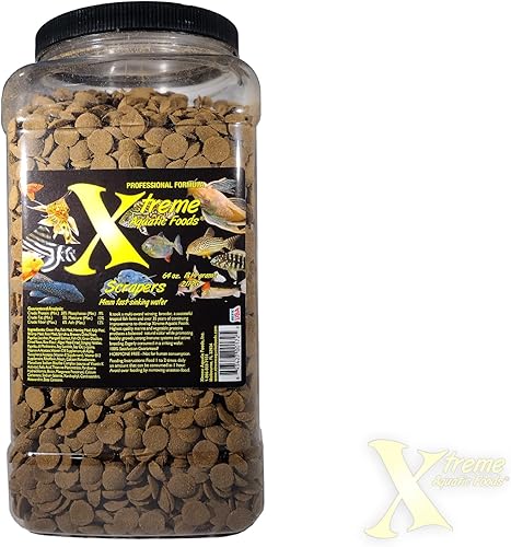 Vista 20 de Xtreme Scrapers Wafers - Alimento para peces de alta calidad de 0.551 in de rápida absorción – Rico en nutrientes y celulosa, ideal para comederos