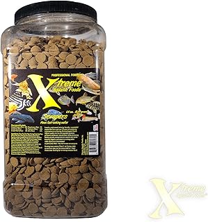 Xtreme Scrapers Wafers - Premium 14mm Fast-Sinking Fish Food – Nutrient & Cellulose Rich Ideal for Nocturnal Feeders, Catfish, Plecostomus Species, and Loaches – USA Farm Grown (64oz)