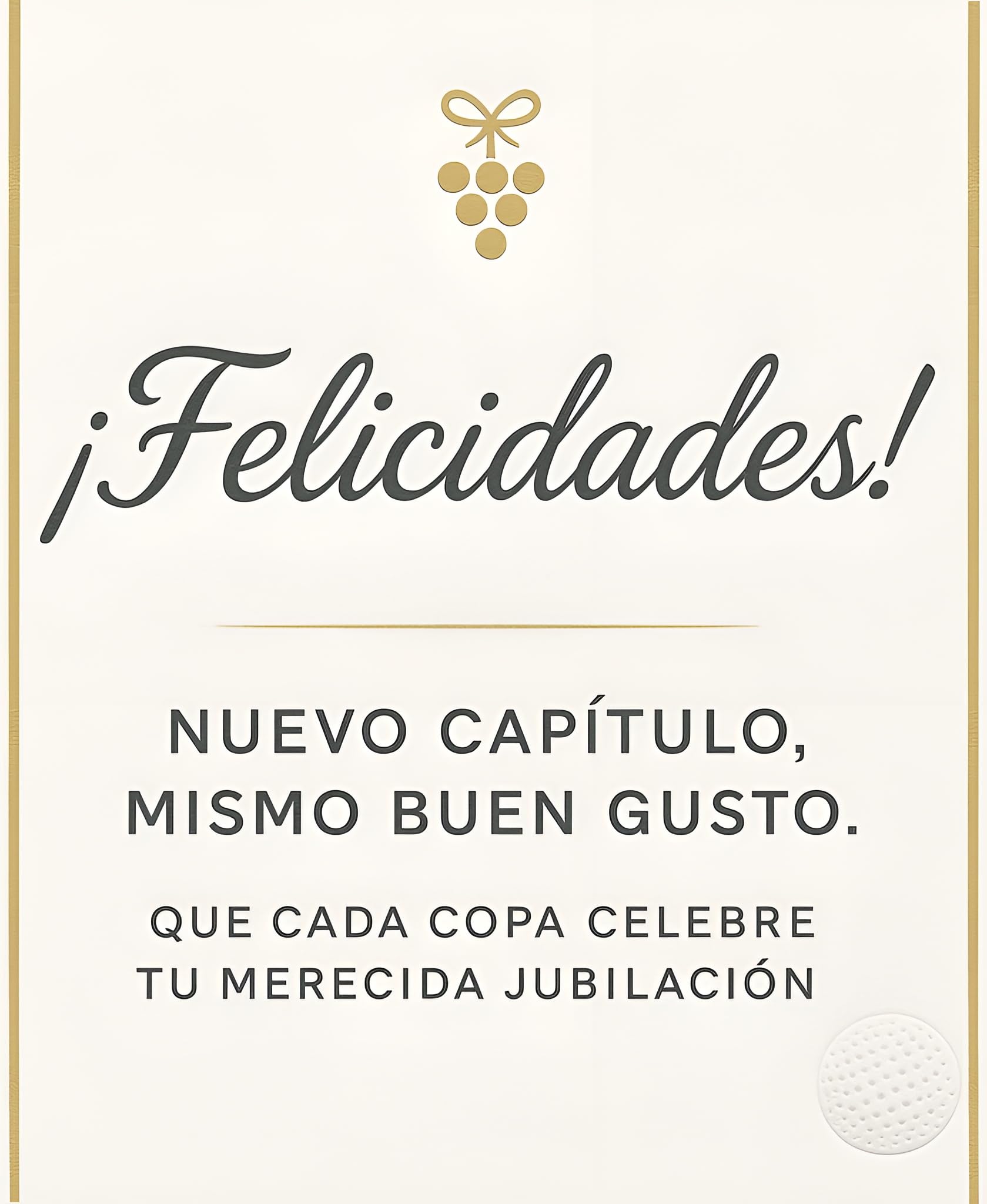 Pack de 2 Pegatinas para Botellas de Vino – Diseño para felicitar la jubilación – Regalo de Jubilación – Adhesivos Decorativos para Personalizar Vino – Botella No Incluida
