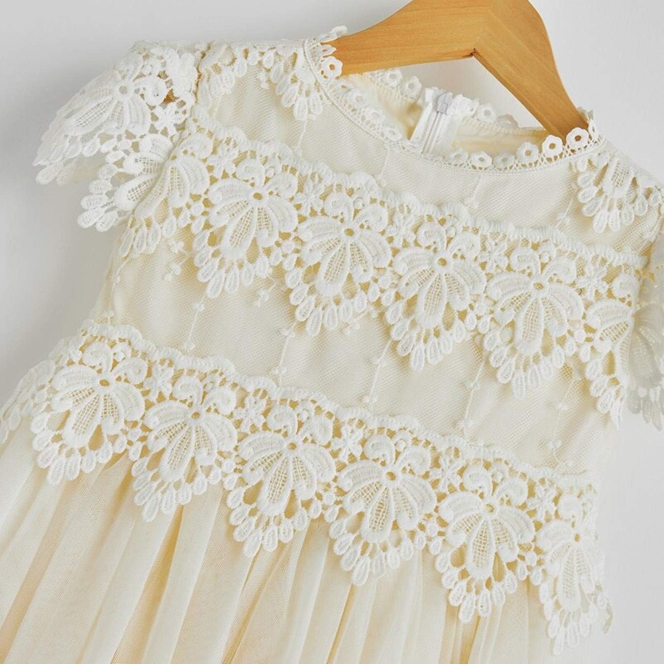 2Bunnies Girl Boho Bohemian Rustic Communion Crochet Lace A-Line Tulle Flower Girl Dress
